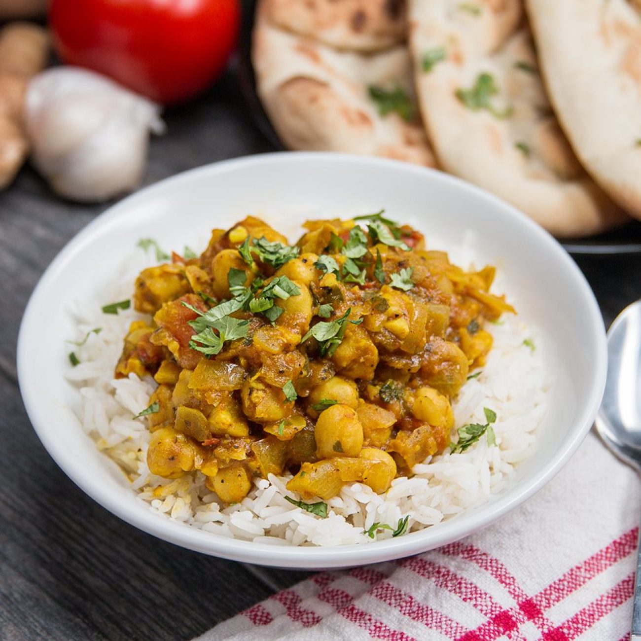 Quick and Easy Indian-Style Stir-Fried Chickpeas