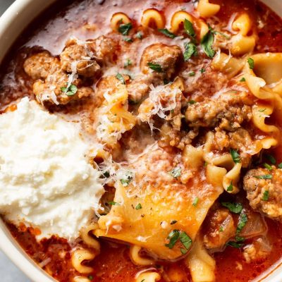 Quick, Quick, Quick Lasagna Soup