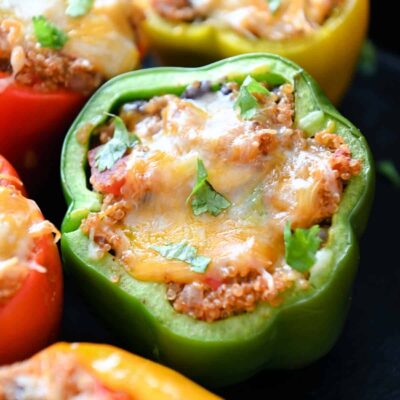 Quinoa &Amp; Veggie Stuffed Sweet Peppers