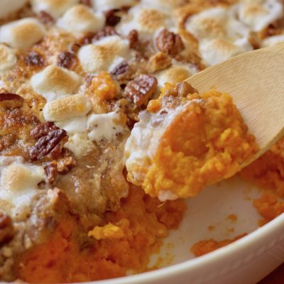 Raw Sweet Potato Casserole Delight