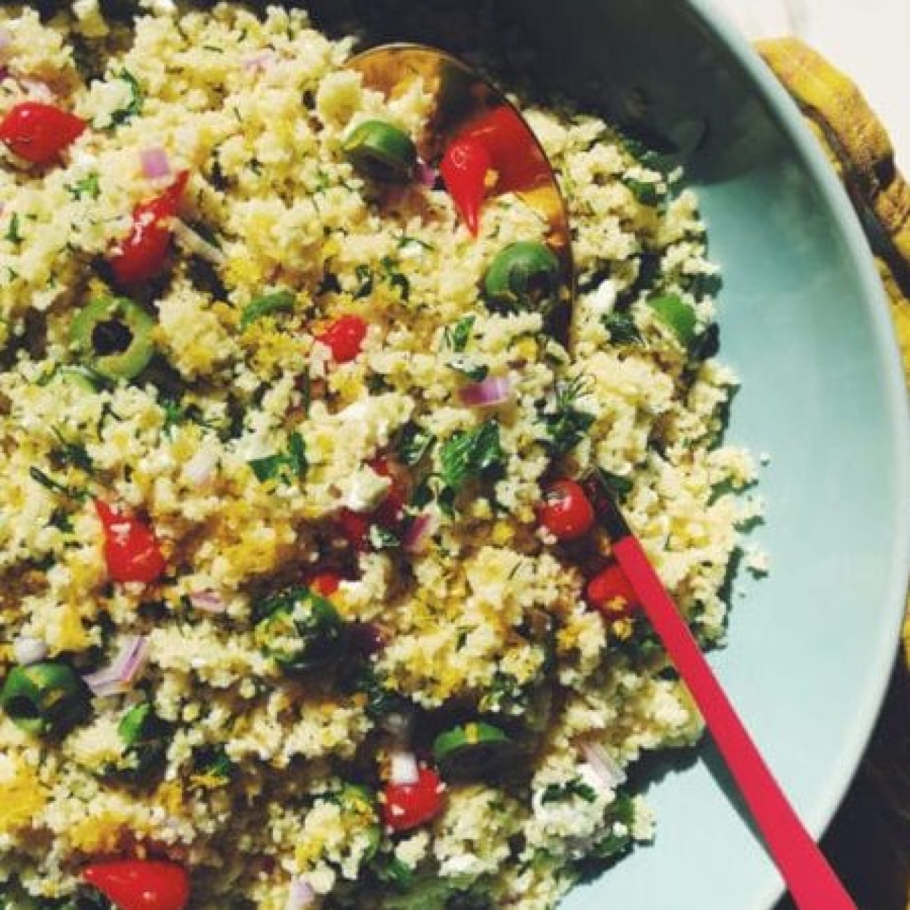 Red Pepper, Lemon And Mint Couscous