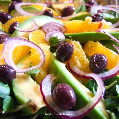 Refreshing Watercress Salad With Orange And Red Onion Burst