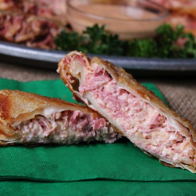 Reuben Egg Roll Wraps With Dipping Sauce