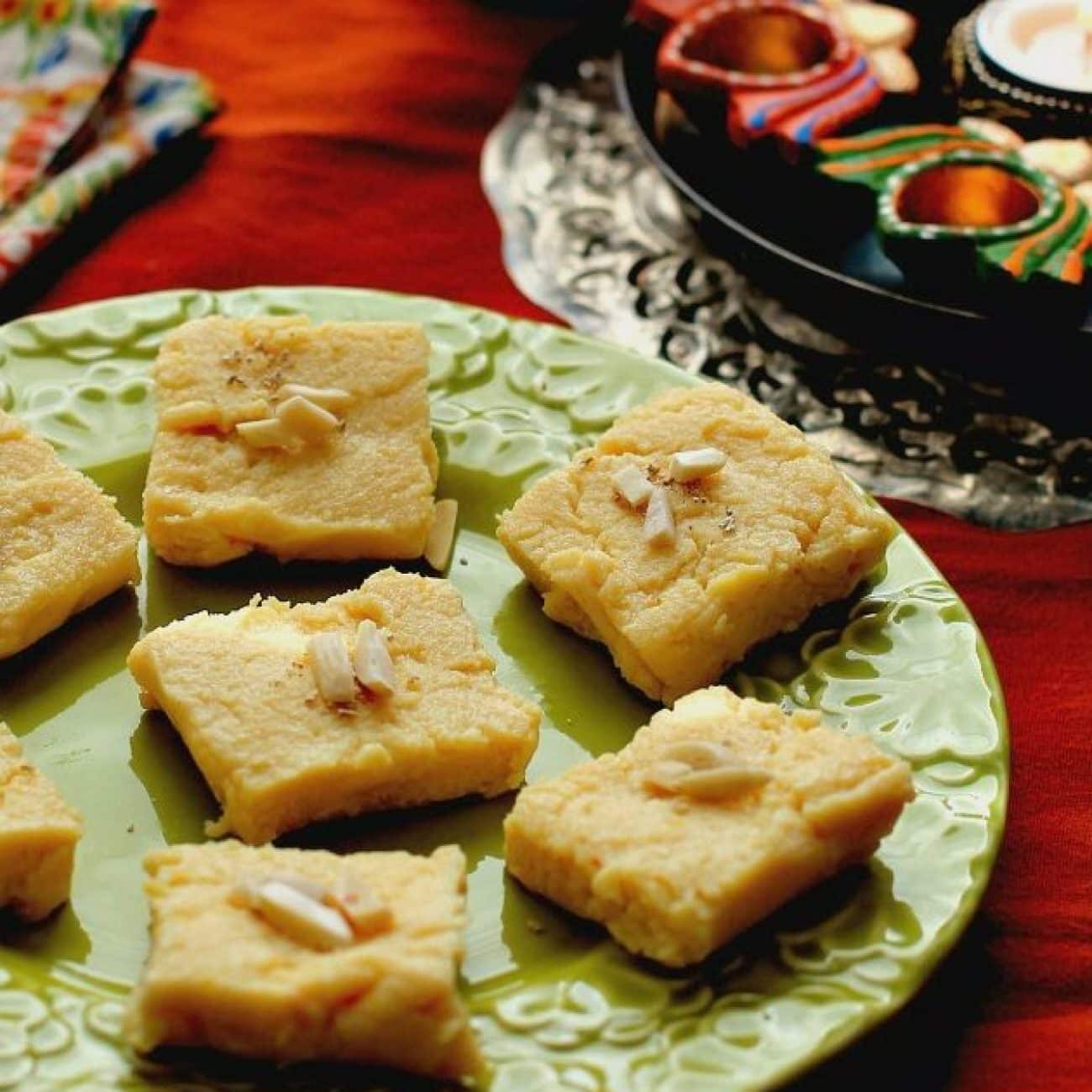 Ricotta Cheese Burfi Fudge