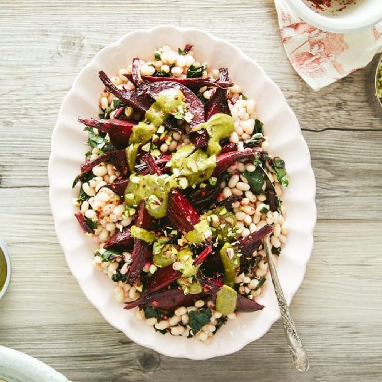 Roasted Beet, Pistachio And Pear Salad