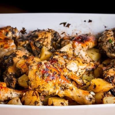 Roasted Chicken Nibbles And Potatoes With
