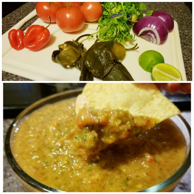 Roasted Poblano Pepper &Amp; Tomatillo Salsa