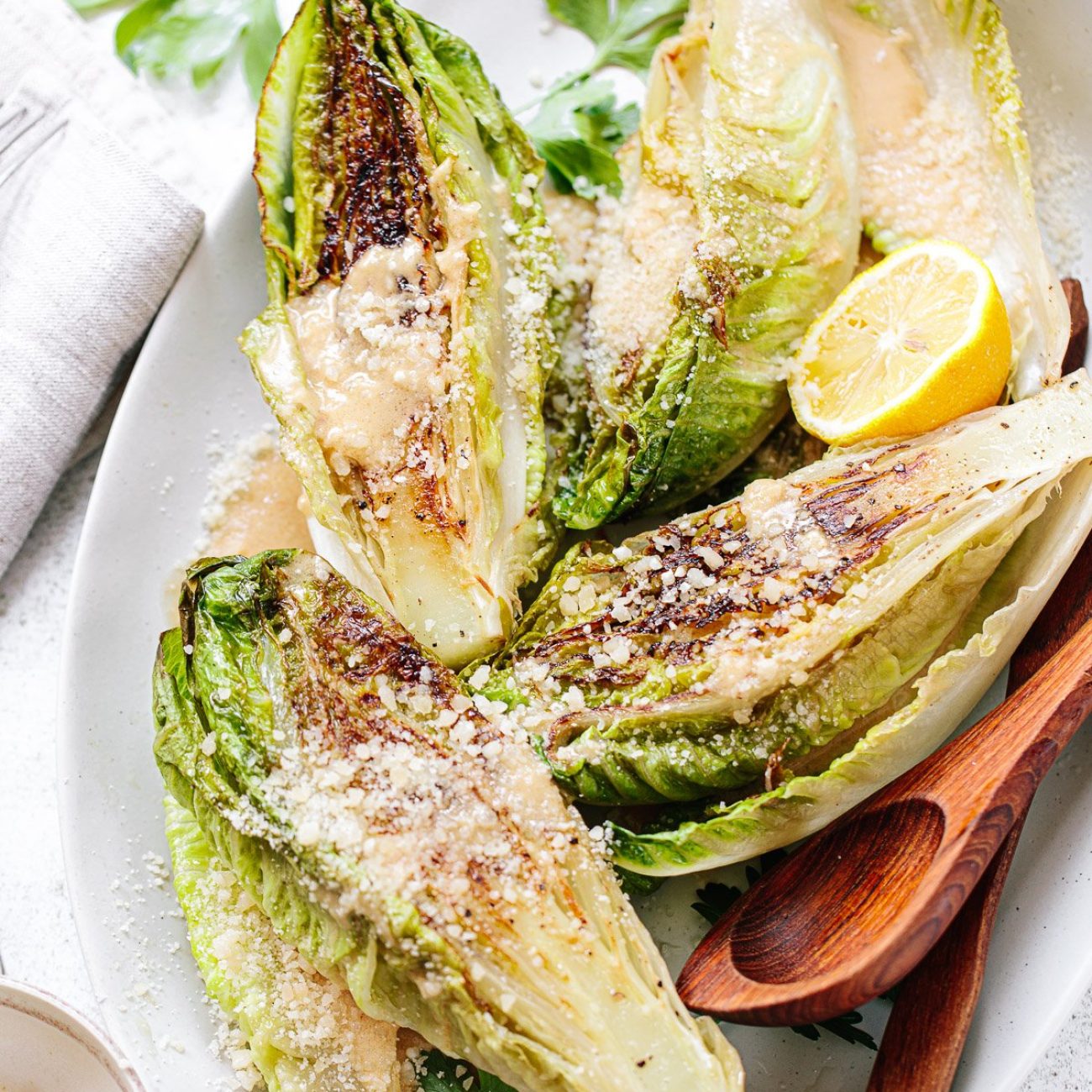 Romaine Salad With Grilled Vegetables