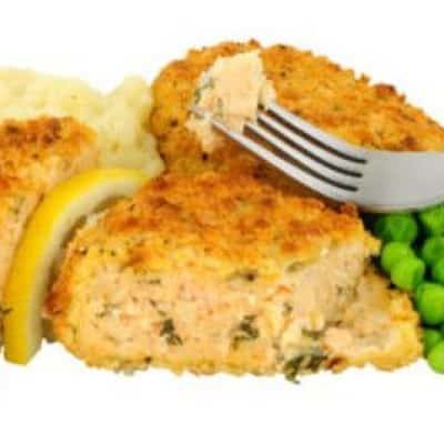 Salmon- Scallion Mashed Potato Cakes