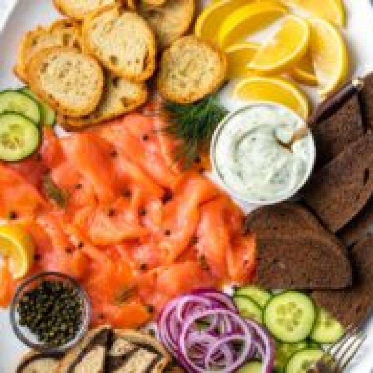 Salmon-Stuffed Pumpernickel