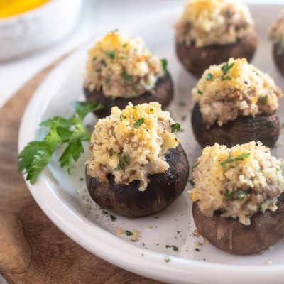 Sausage &Amp; Cream Cheese Stuffed Mushrooms