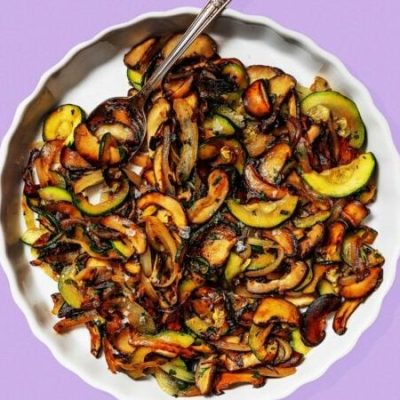 Sauteed Zucchini With Mushrooms For Two