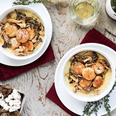 Savory Sea Scallops In White Wine Sauce