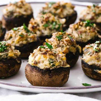 Savory Spinach And Pecan Stuffed Portabella Mushrooms Recipe