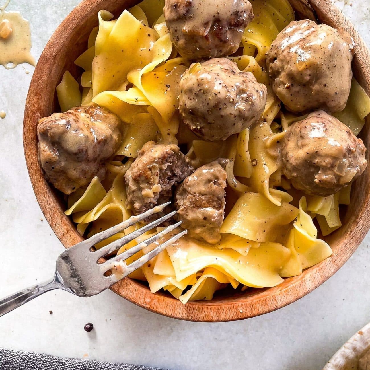 Savory Swedish-Inspired Turkey Meatball Stroganoff Recipe