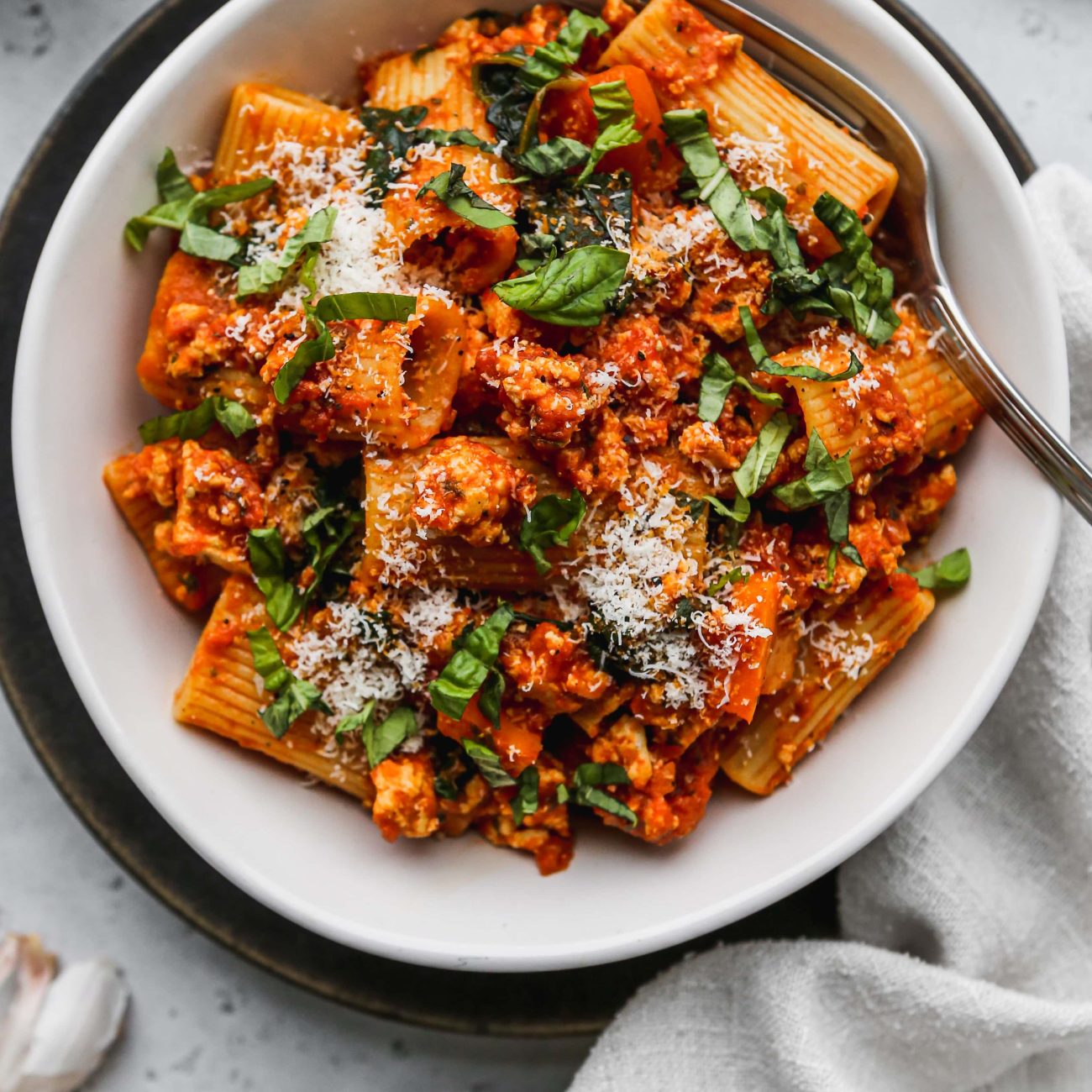 Savory Tofu And Vegetables Over Tomato