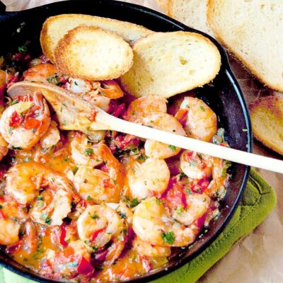 Shrimp With Tomatoes, Lime And Cilantro