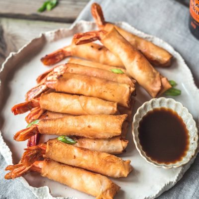 Shrimp Wontons With Plum Chutney