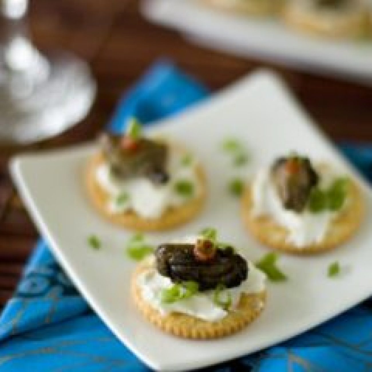 Smoked Oysters On Crackers