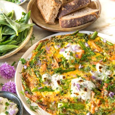 Smoked Salmon And Cream Cheese Frittata