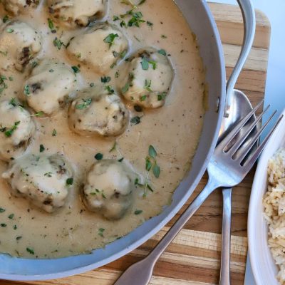 Swedish-Inspired Turkey Meatballs With Spinach And Cheese Fusion