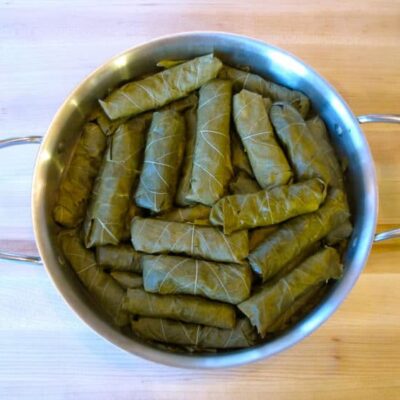 Vegetarian Stuffed Grape Leaves - Yalantzi Dolmathes Recipe