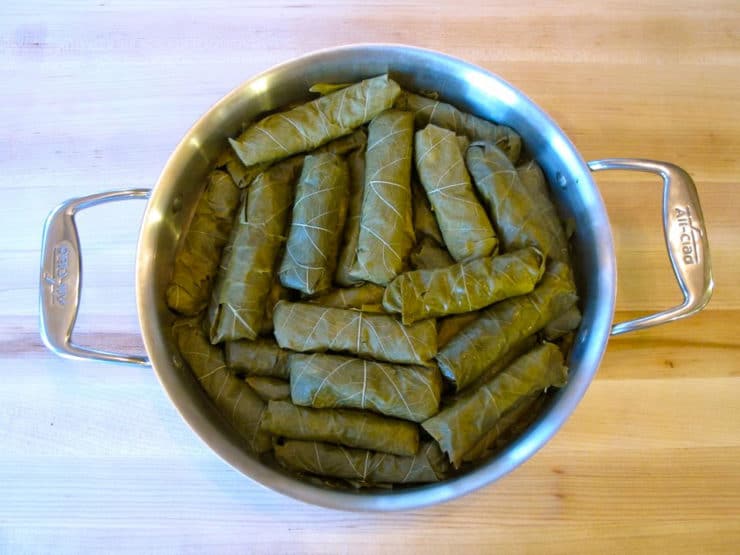 Vegetarian Stuffed Grape Leaves – Yalantzi Dolmathes Recipe